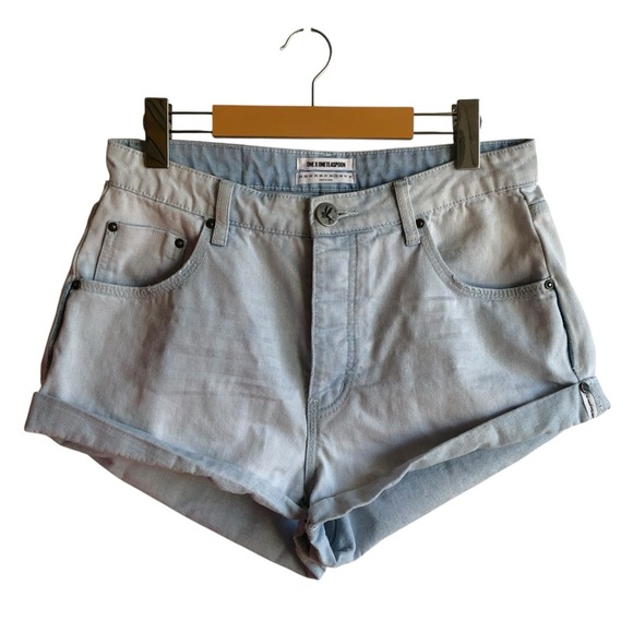 One Teaspoon Low Waist Bandit Shorts Blue Space Size 29 - Picture 5 of 16